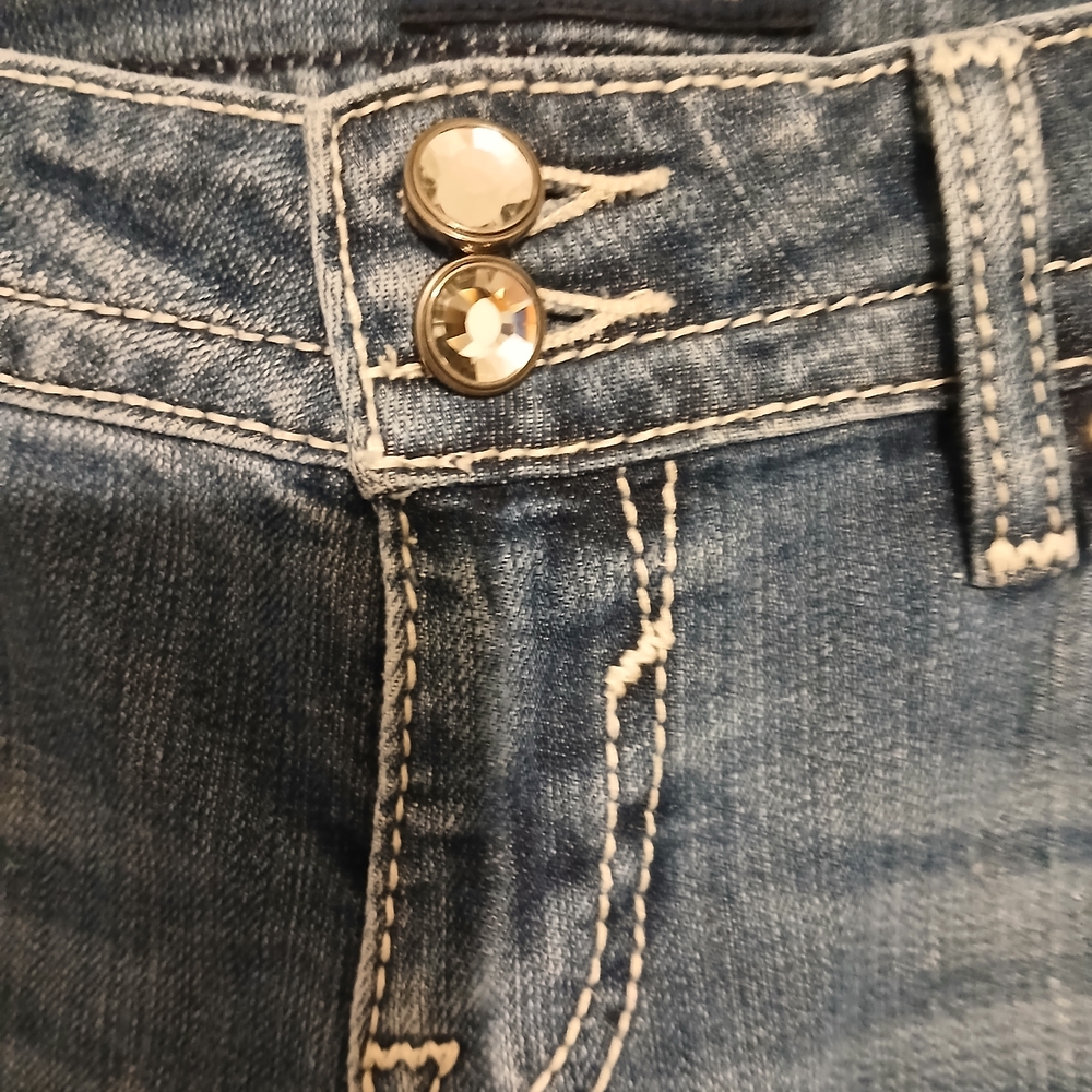 Vigoss Blue Boot Cut Jeans with Double Button
